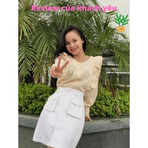 Áo sơ mi nữ phối bèo GUMAC đủ màu, đủ size, trẻ trung, thanh lịch AB190 | BigBuy360 - bigbuy360.vn