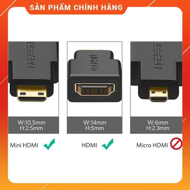 [CHÍNH HÃNG] Đầu chuyển đổi Mini HDMI to HDMI chính hãng Ugreen 20101 chính hãng bảo hành 18 tháng