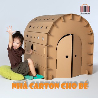 [Freeship 99k] Nhà giấy carton lắp ráp cho bé - Nhà lắp ghép thông minh, Sáng Tạo và An Toàn