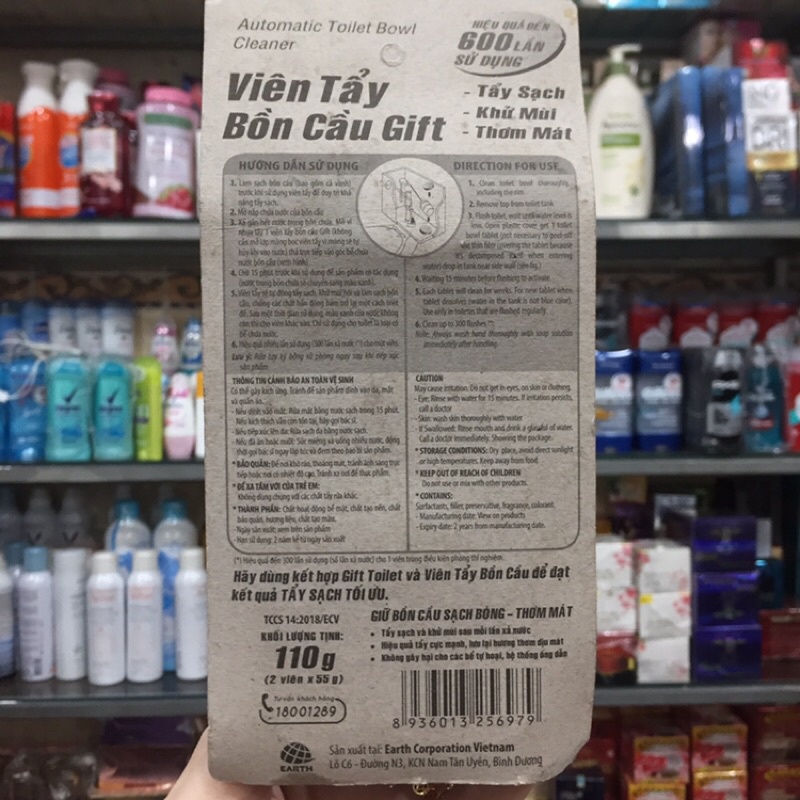 Viên tẩy bồn cầu Gift,thả bồn cầu diệt khuẩn,khử mùi hôi tolet  /