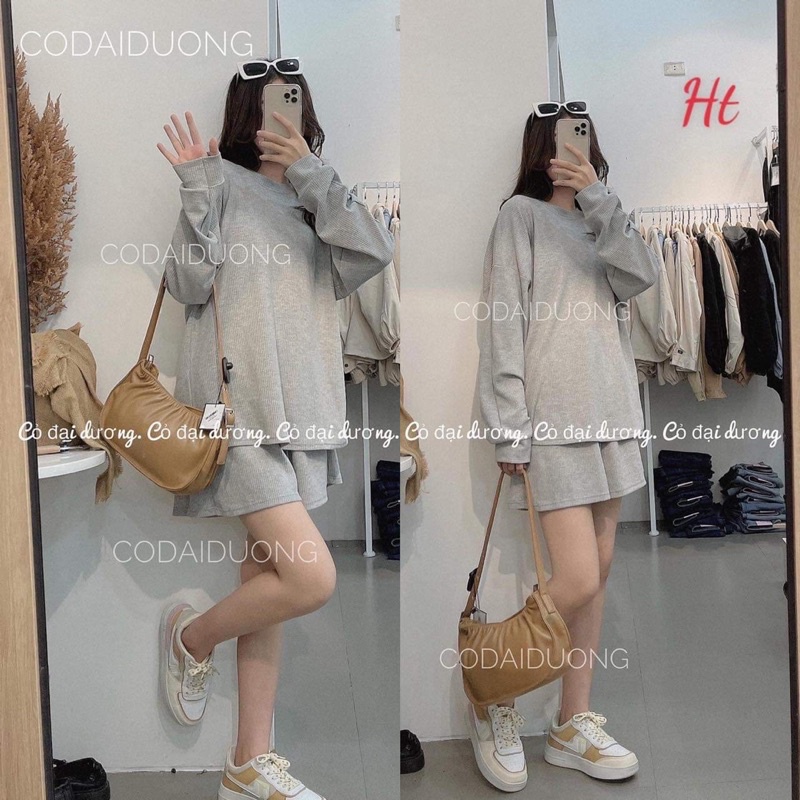 Bộ đùi dài tay bo trơn HT11