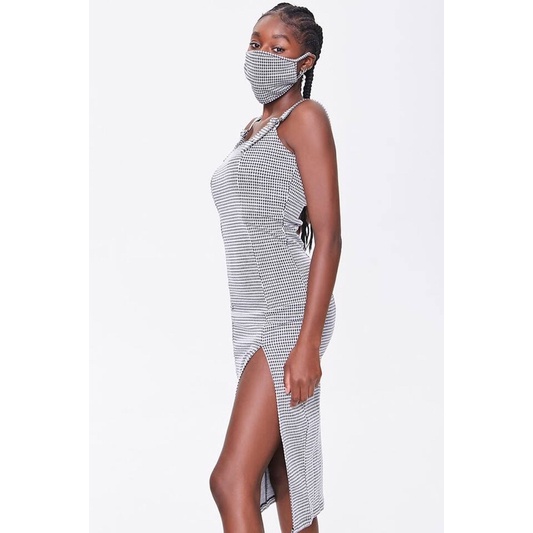 Đầm midi caro nhuyễn