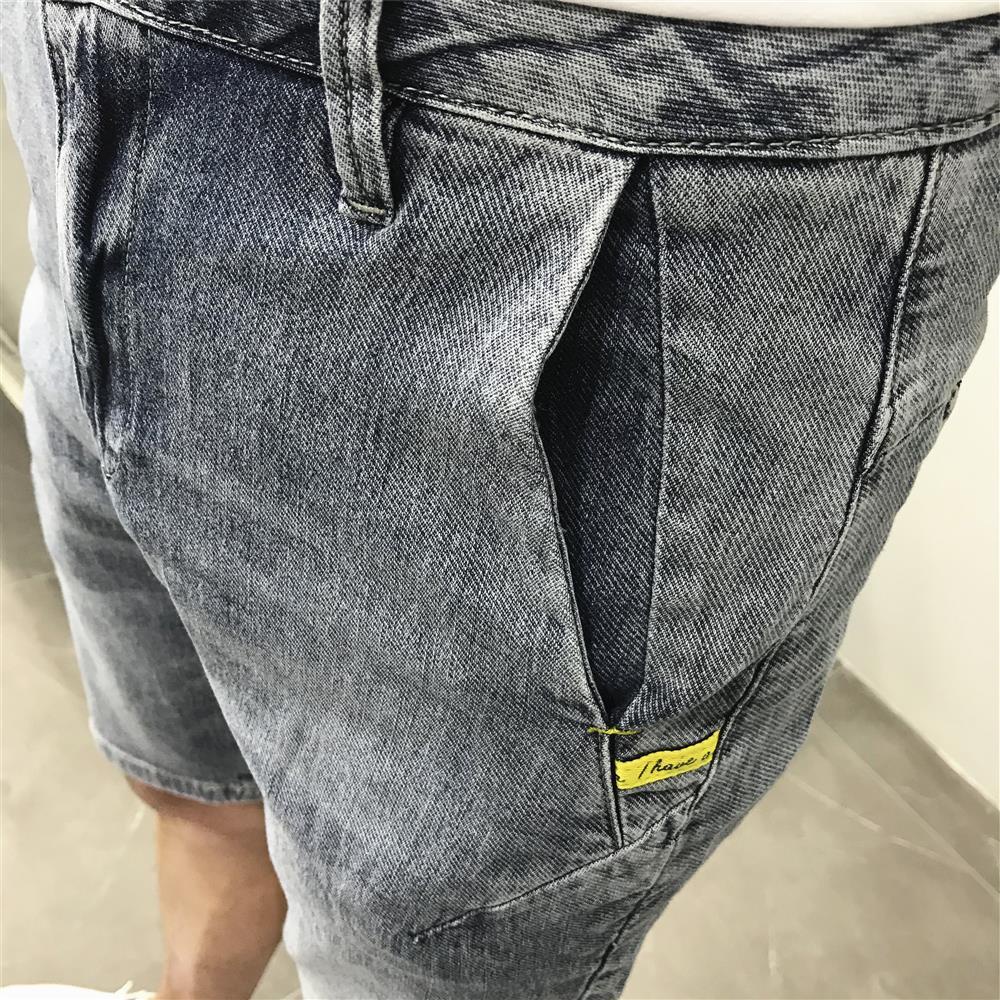 Quần short Jean Cotton Siêu Mỏng Phối Rách Họa Tiết Chuột Mickey Thời Trang Mùa Hè Cho Nam