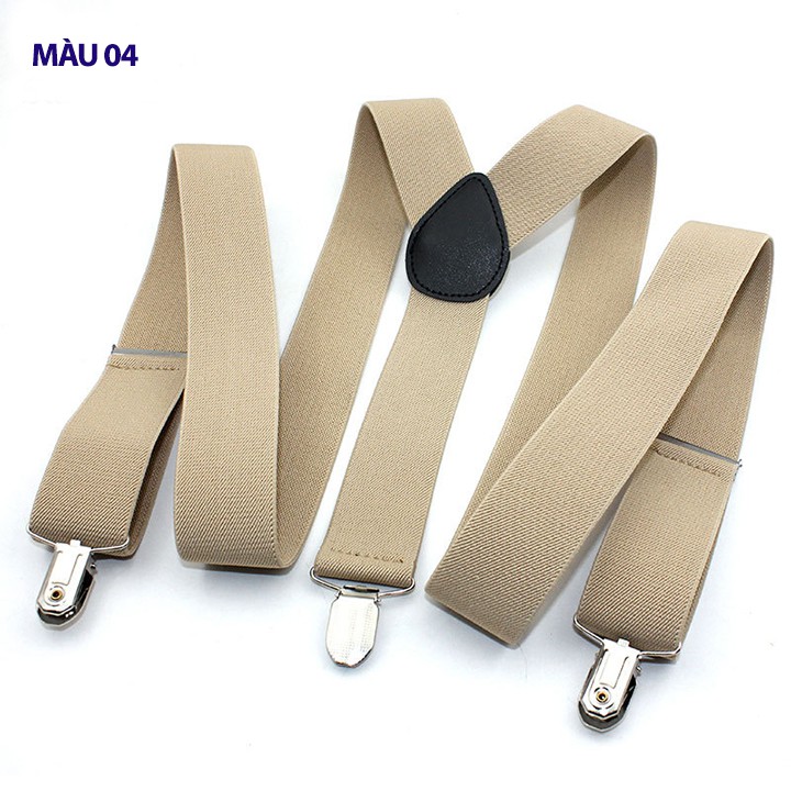 Đai quần chữ Y nam, dây yếm, suspender bản 3,5cm dài 120cm OPP03