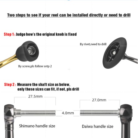 Núm tay quay GOMEXUS 22mm được thiết kế tinh tế cho Shimano BFS Daiwa Alphas UL Ryobi Zauber tinypro T22