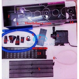 Máy lọc nước bể cá cảnh RS-9900, lọc máng bơm chìm