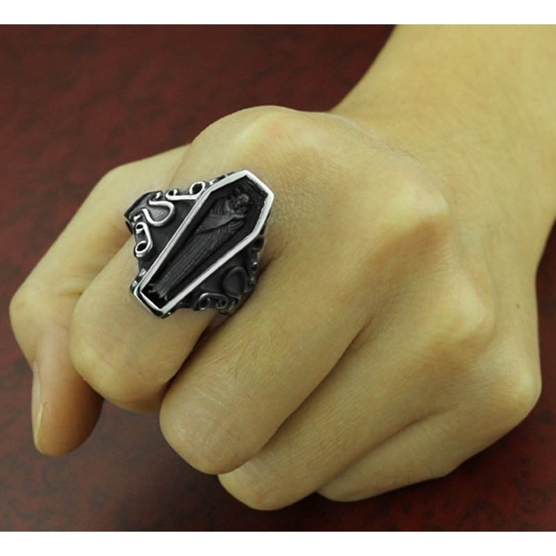 Nhẫn đeo tay kim loại thiết kế thời trang cho nam