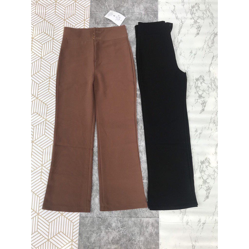 Quần ống loe lưng cao ống rộng MSHT