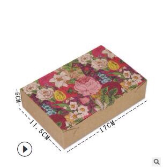 Hộp đựng bánh trung thu 50-80g vườn hoa kèm túi