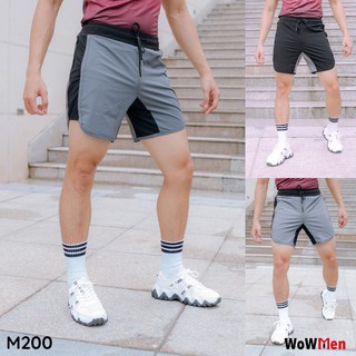 Quần Short Nam Vải Dù Thun Phối Màu Sọc Tập Gym Thể Thao Cao Cấp Đẹp - M200