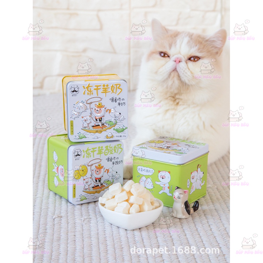 Gói 5 Viên sữa dê đông lạnh bổ sung can-xi gấp đôi cho Cún Mèo