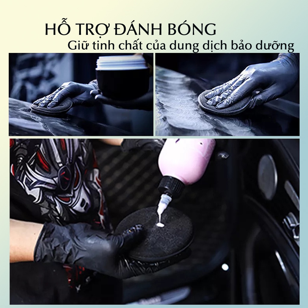 Miếng pad mút bọt biển chuyên dụng vệ sinh ô tô Waxing Sponge bôi sáp dưỡng xe, sáp đánh bóng ô tô