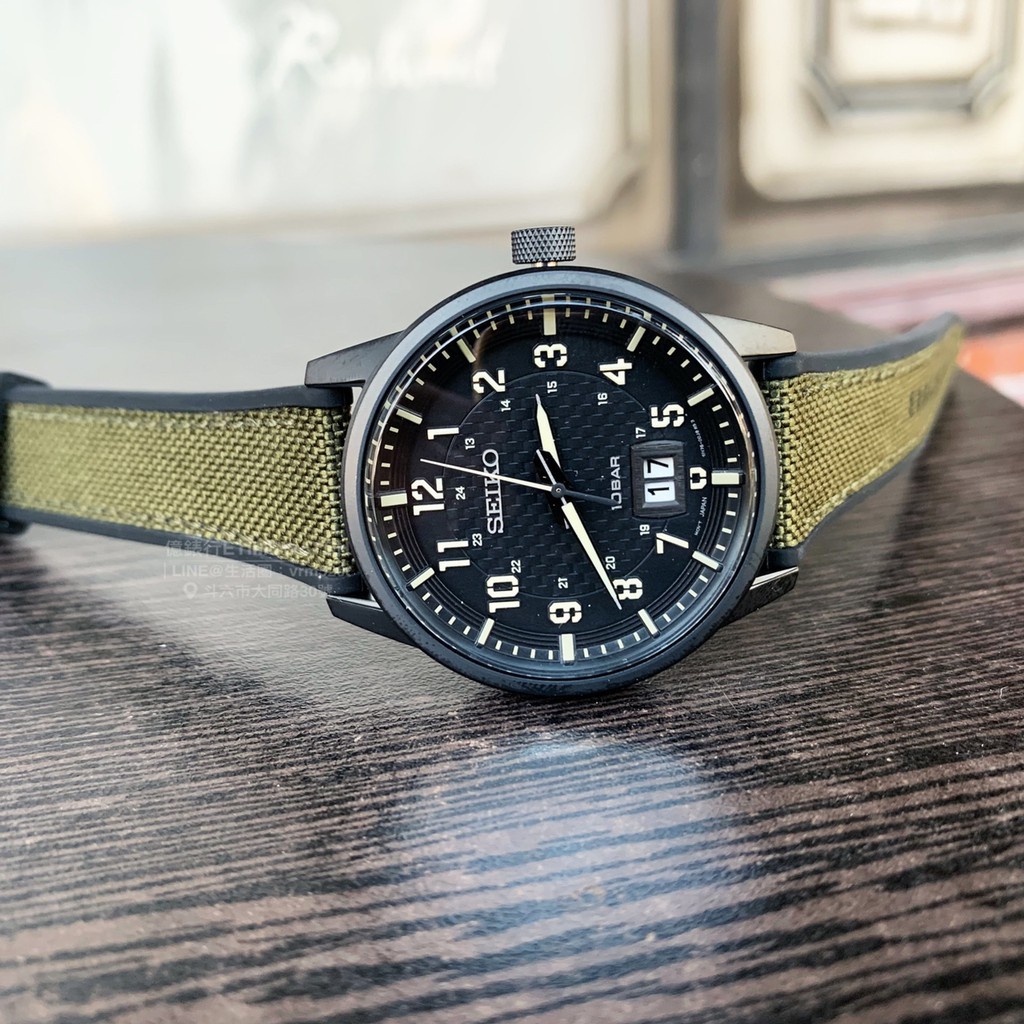 Đồng hồ Nam Seiko Regular SUR325P1 Dây dù/ Nato, mặt kính Hardlex Crystal chống nước chống trầy bảo hành 12 tháng .