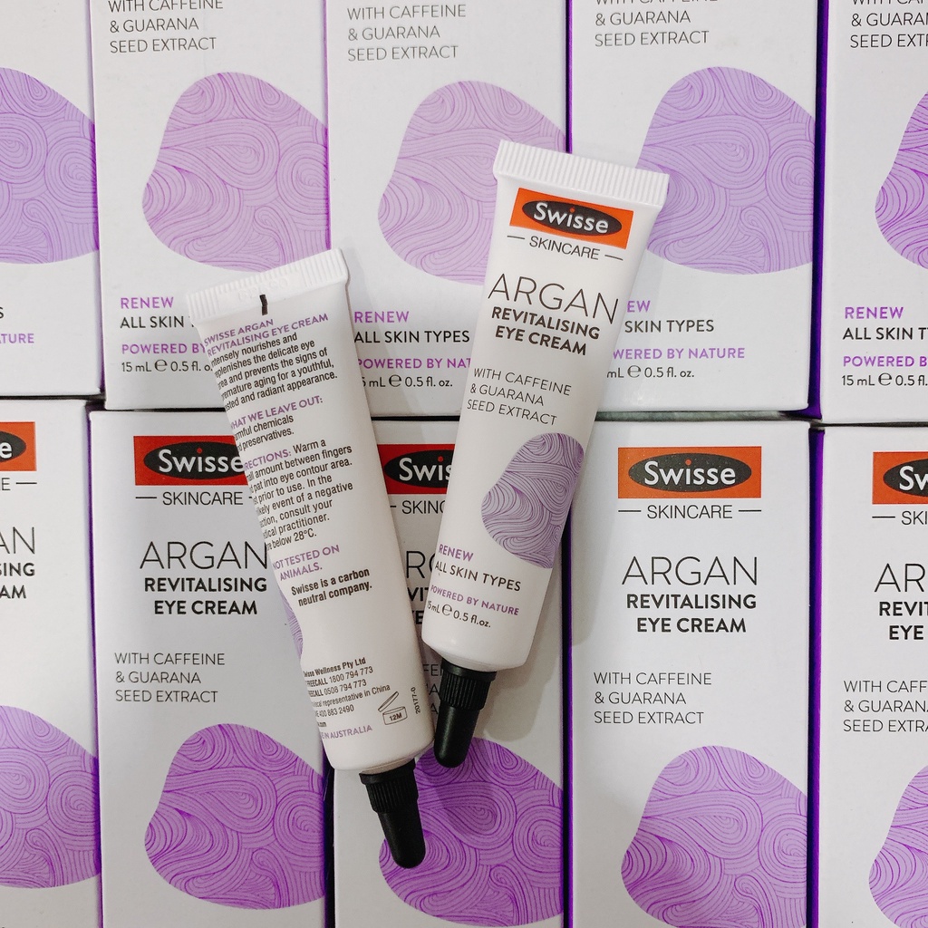 Kem chống lão hóa mắt Swisse Skincare Argan Revitalising Eye Cream 15ml