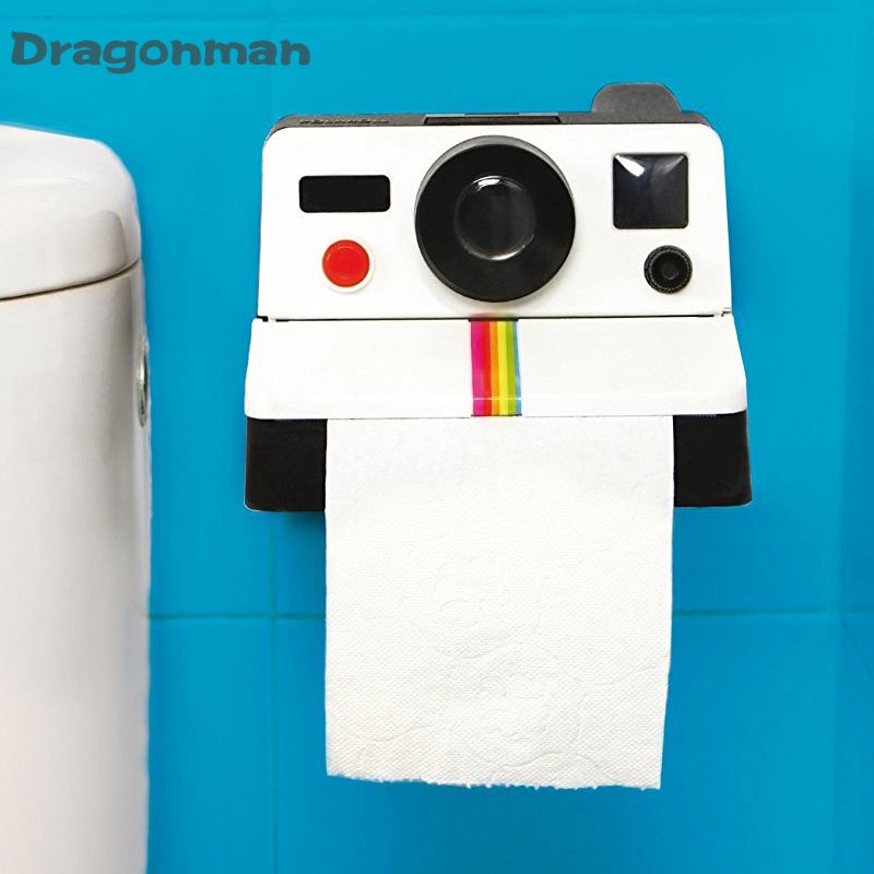  Retro Polaroids Camera Shape Inspired Tissue Box Toilet Paper Roll Holder Box Bathroom Decor