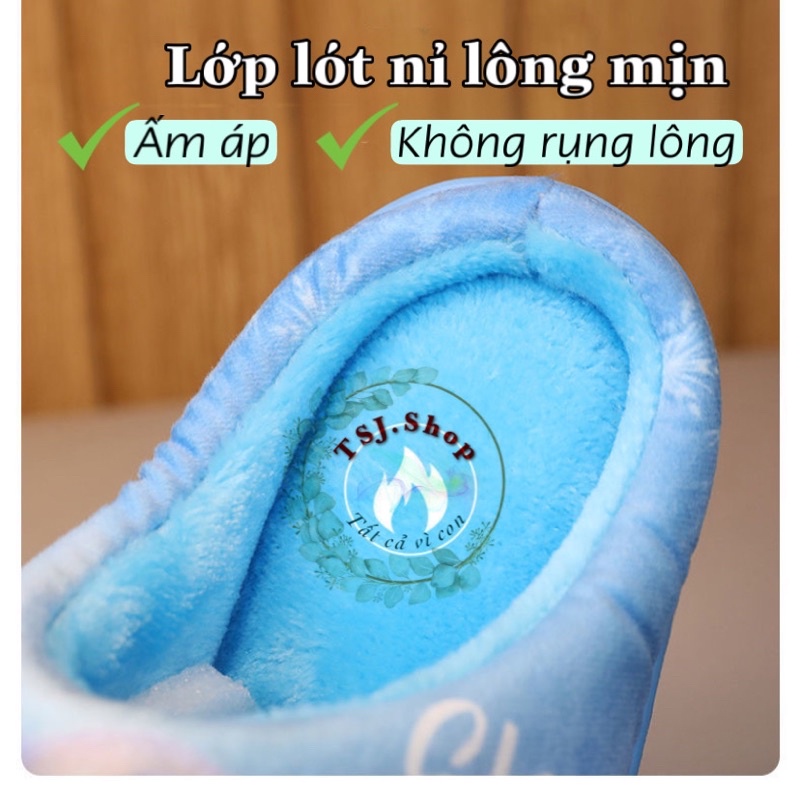 Dép đi trong nhà cho bé trai bé gái hoạ tiết hoạt hình công chúa Elsa ,người nhện Spideman chính hãng Disney