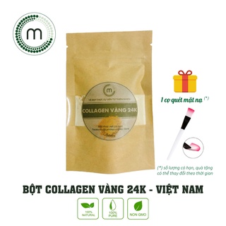 Mask collagen vàng 24k MỘC - chống lại các dấu hiệu lão hóa, cải thiện kết cấu, săn chắc da túi 30g và chai 100/200ml
