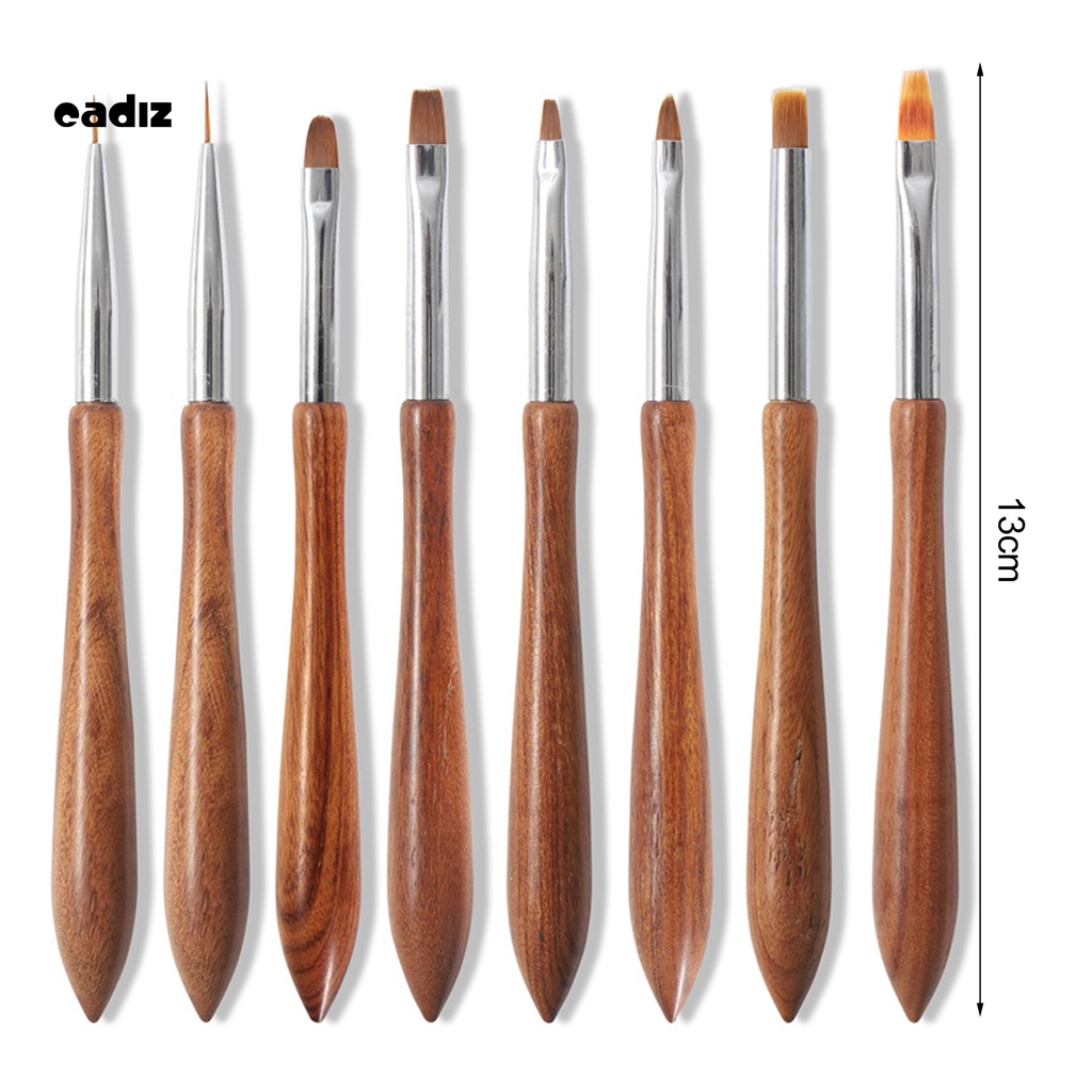 [Hàng mới về] Cọ vẽ móng tay thân bằng gỗ đàn hương linh hoạt dễ sử dụng