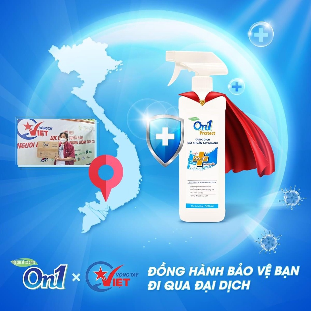 [Hàng Chính Hãng - FREESHIP] Dung Dịch Sát Khuẩn Tay Nhanh On1 500ml | BigBuy360 - bigbuy360.vn