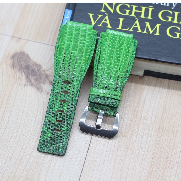 DA KỲ ĐÀ, Dây Đồng Hồ, Dây Đồng Hồ Da Thật Cao Cấp Phù Hợp Với Dòng BELL&amp;ROSS Size 24/24mm, Bảo Hành 6 Tháng