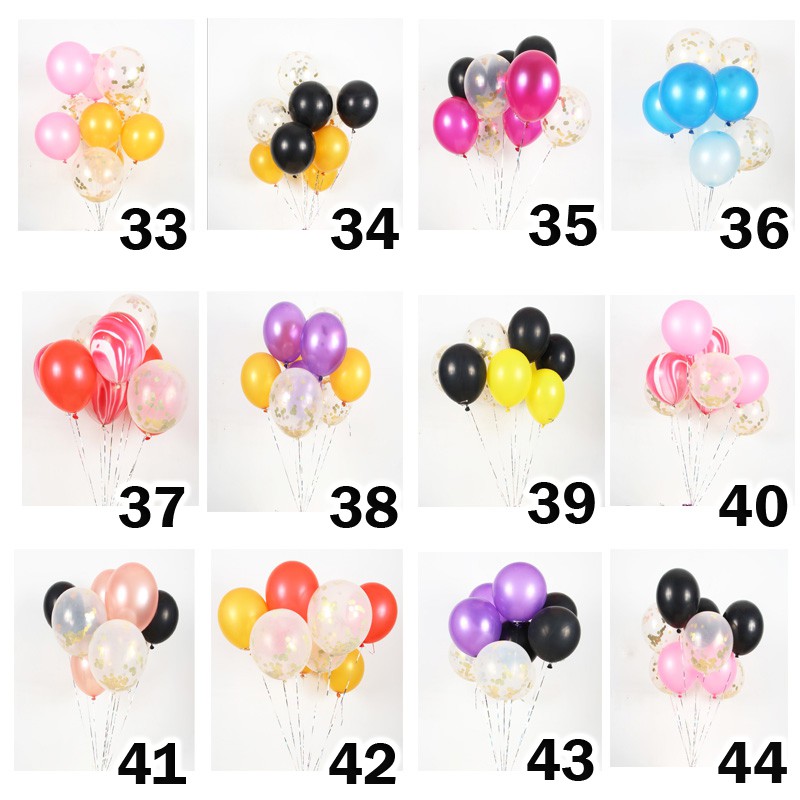 10 quả bong bóng trộn màu độc lạ - phối màu Balloon party Happy birthday wedding mã 21-32