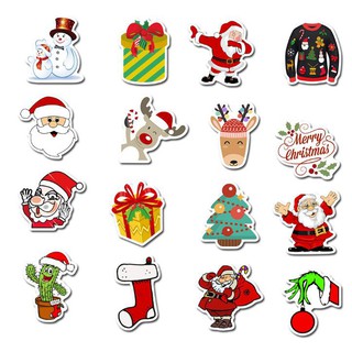 Sticker noel/ hình dán noel combo 30 sticker