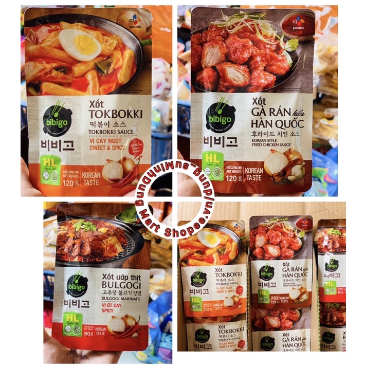 Xốt gà rán/xốt Tokpokki/xốt ướp thịt nướng Bibigo