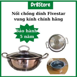 Nồi chống dính inox  Fivestar vung kính cao cấp đáy từ dùng kho cá, thịt chiên ngập dầu bảo hành 5 năm DrbStore