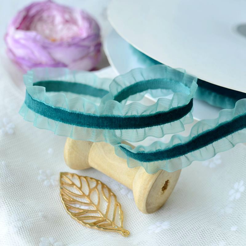Cuộn Dây Ruy Băng 1m Bằng Vải Nhung Co Giãn Trang Trí Vòng Cổ
