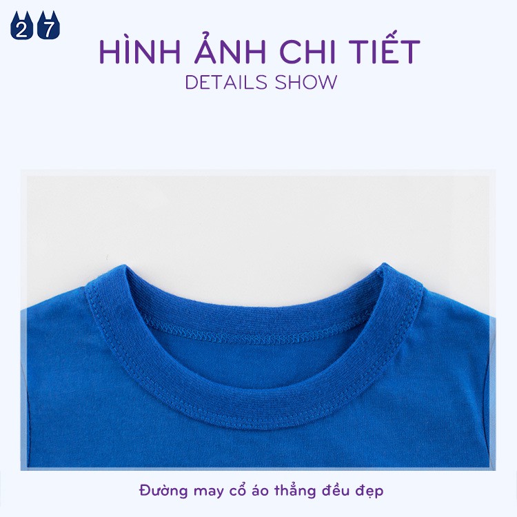 Áo bé trai 27KIDS áo thun cho bé họa tiết vui nhộn chất cotton hàng xuất Âu Mỹ