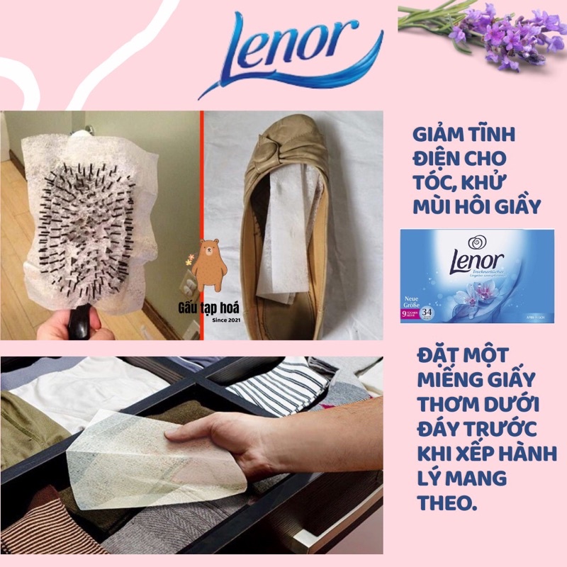 Giấy thơm Lenor Trocknertücher Aprilfrisch 34 tờ Shop Gấu tạp hoá