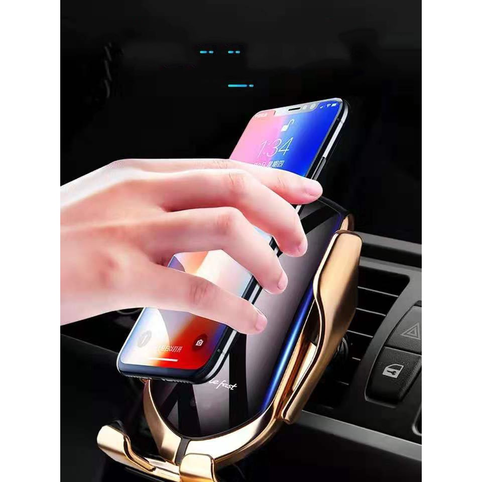 Sạc không dây kiêm giá đỡ điện thoại Car wireless charger cho ô tô Simple Fast R1 Full Box | WebRaoVat - webraovat.net.vn