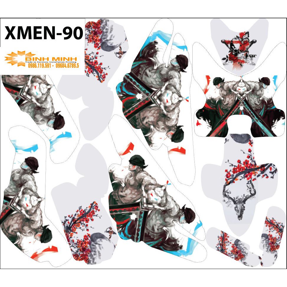 tem trùm xe điện xmen 90