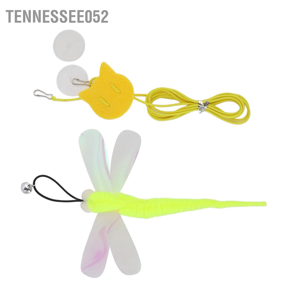 Đồ chơi treo có thể điều chỉnh với dây lông vũ và chuông cho mèo cưng