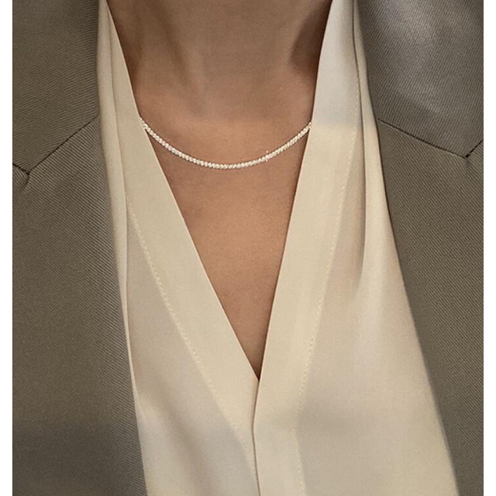 Dây Chuyền Bạc 925 Lấp Lánh Thời Trang Cho Nữ