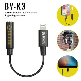 BOYA BY-K3 / BY-K4 - Cáp Chuyển Cổng Lightning hoặc Type-C Sang 3.5mm Cao Cấp Cho iPhone hoặc Android