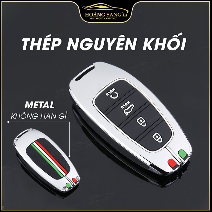 Ốp bảo vệ chìa khóa Hyundai Santafe 2021 - 2023,ốp chìa khoá Tucson 2023, chất liệu hợp kim cao cấp