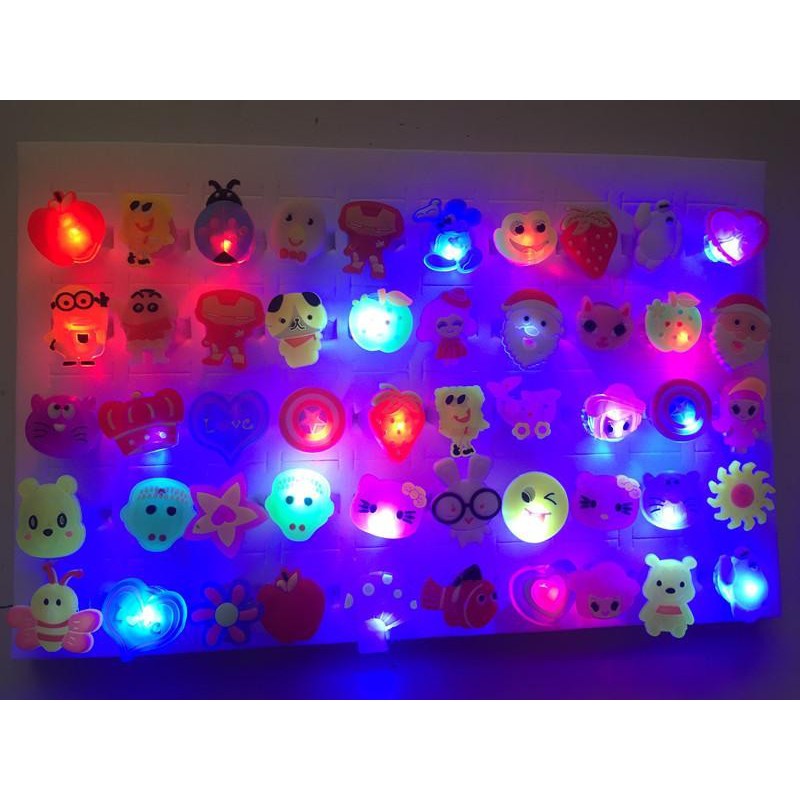 [ Đồ chơi] 10 Nhẫn Phát Sáng Trẻ Em - Nhẫn đeo tay nhiều mẫu - Đồ chơi ngoài trời - Đồ chơi trong nhà - Quà tặng