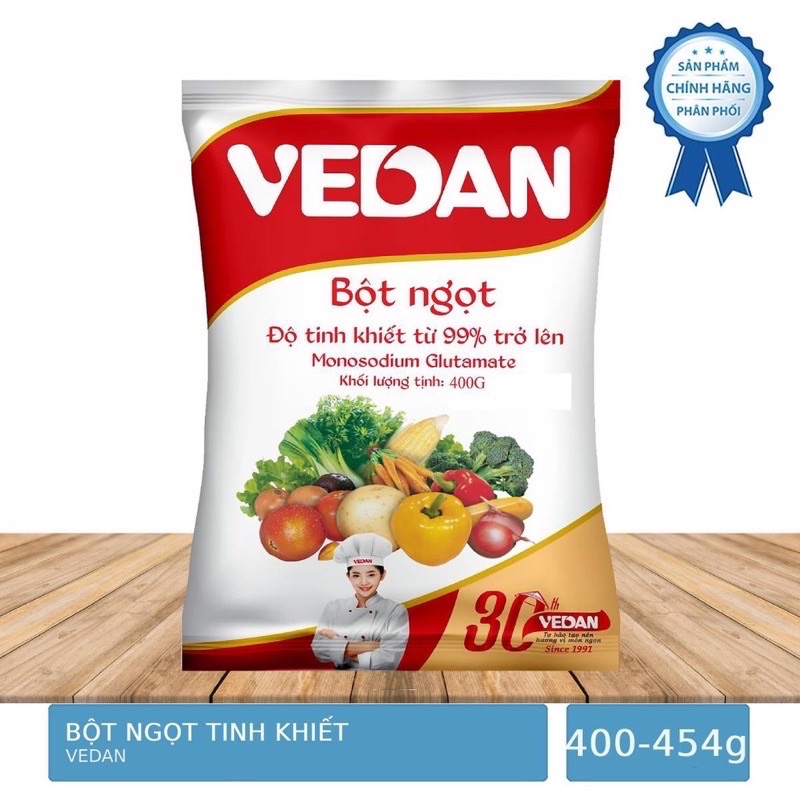 Bột ngọt Vedan hạt to và hạt nhuyễn 400g