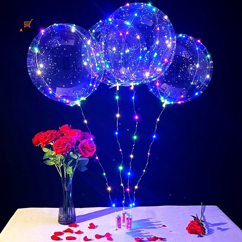 Bóng bay trong suốt có đèn LED 18 inch nhiều màu sắc