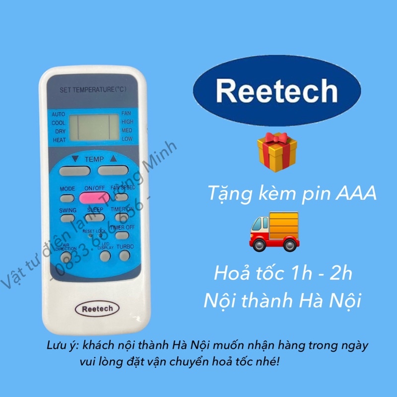 Remote điều khiển điều hoà Reetech chọn mẫu