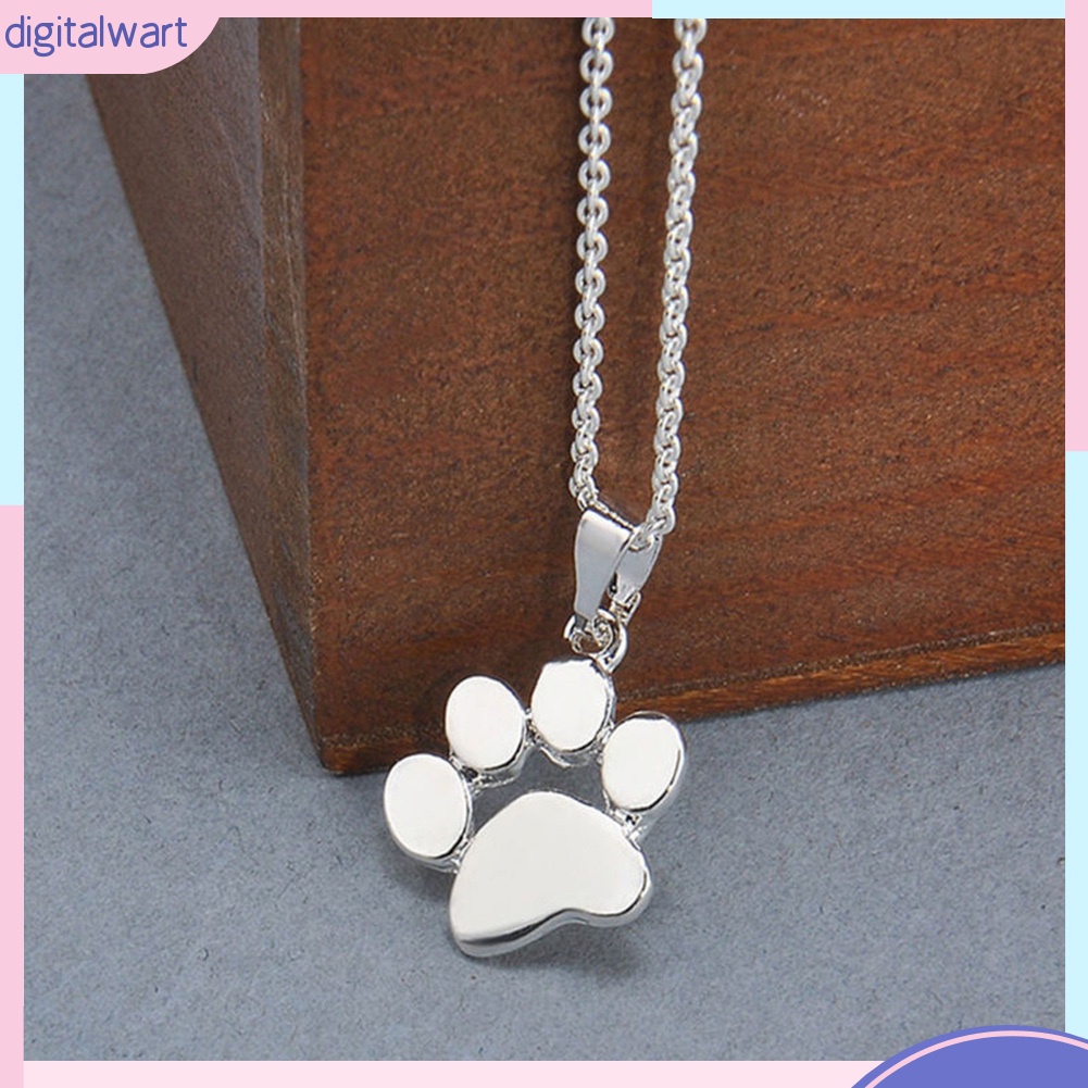 Dây Chuyền Mặt Tròn Hình Bàn Chân Thú Cưng Độc Đáo