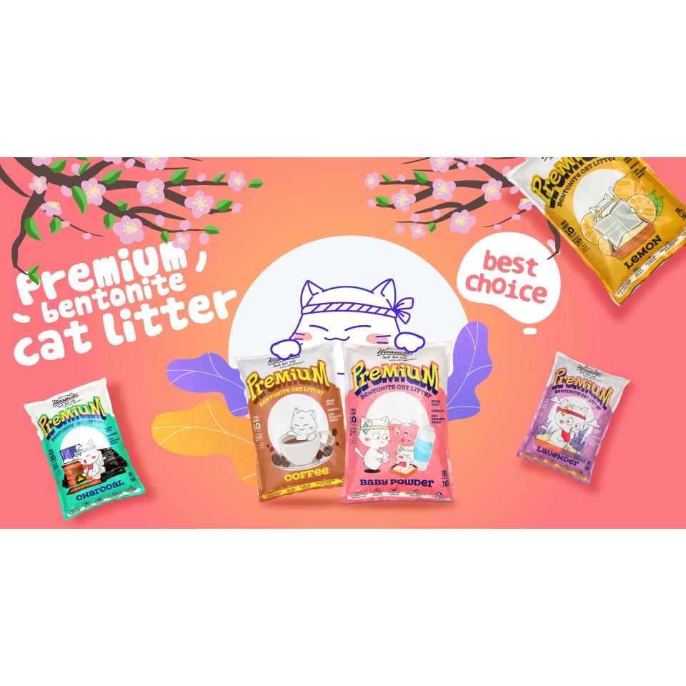 Cát cho mèo Meowcat bentonite 5L mùi thơm, vệ sinh cho thú cưng Con Mèo Xiêm