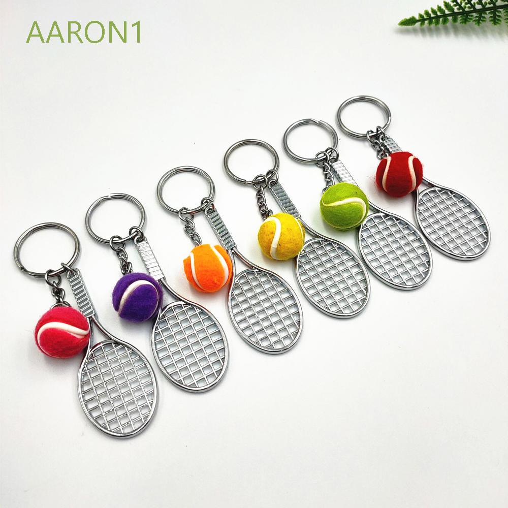 Aaron1 Móc Chìa Khóa Hình Vợt Tennis Mini 6 Màu Dễ Thương