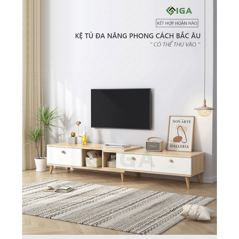Kệ tivi gỗ phòng khách IGA thiết kế hiện đại sang trọng - GP218