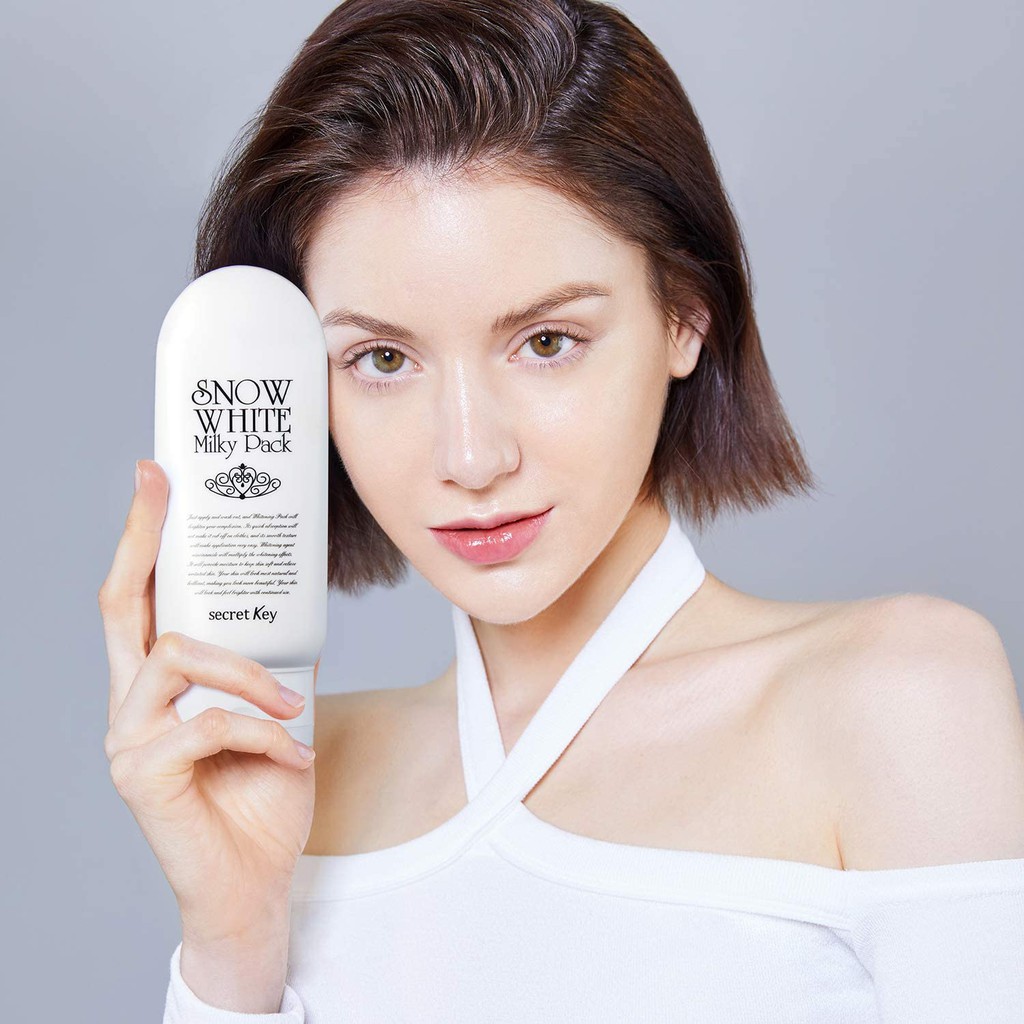 Kem Tắm Trắng Da Mặt Và Toàn Thân Secret Key Snow White Milky Pack 200g