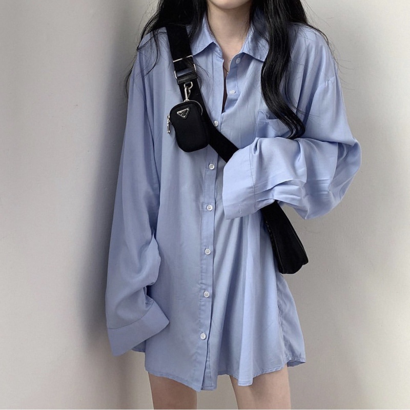 Áo Sơ Mi Dài Tay Chống Nắng Form Rộng Thời Trang