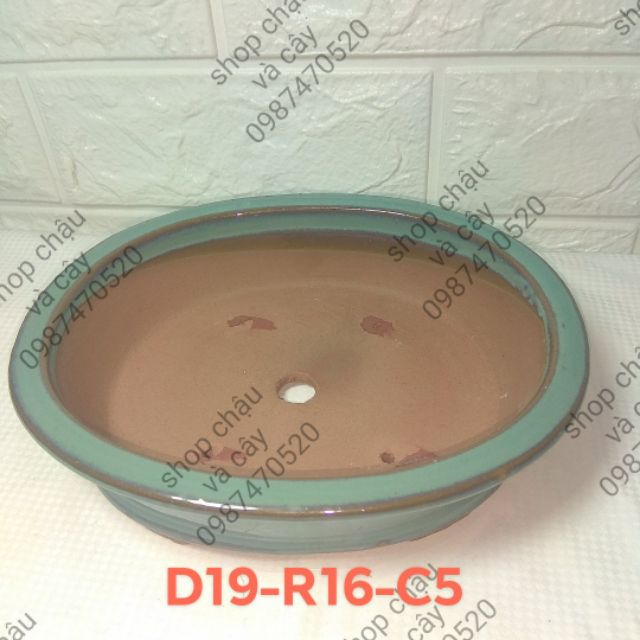 Chậu bonsai mini Bầu Dục OVAL 01