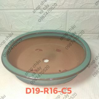 Chậu bonsai mini Bầu Dục OVAL 01