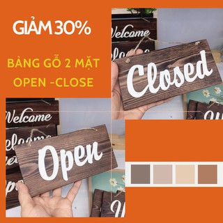 Bảng Gỗ OPEN - CLOSED( cao cấp) - Treo cửa 2 mặt